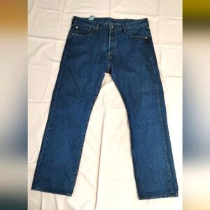 Levis Men's 501 W38 L32 Blue Regular Straight Denim Jeans